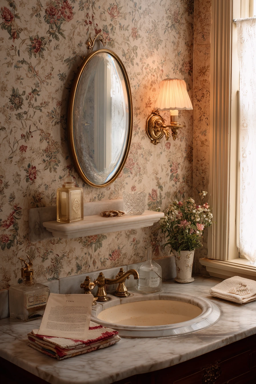 bathroom wallpaper ideas 13