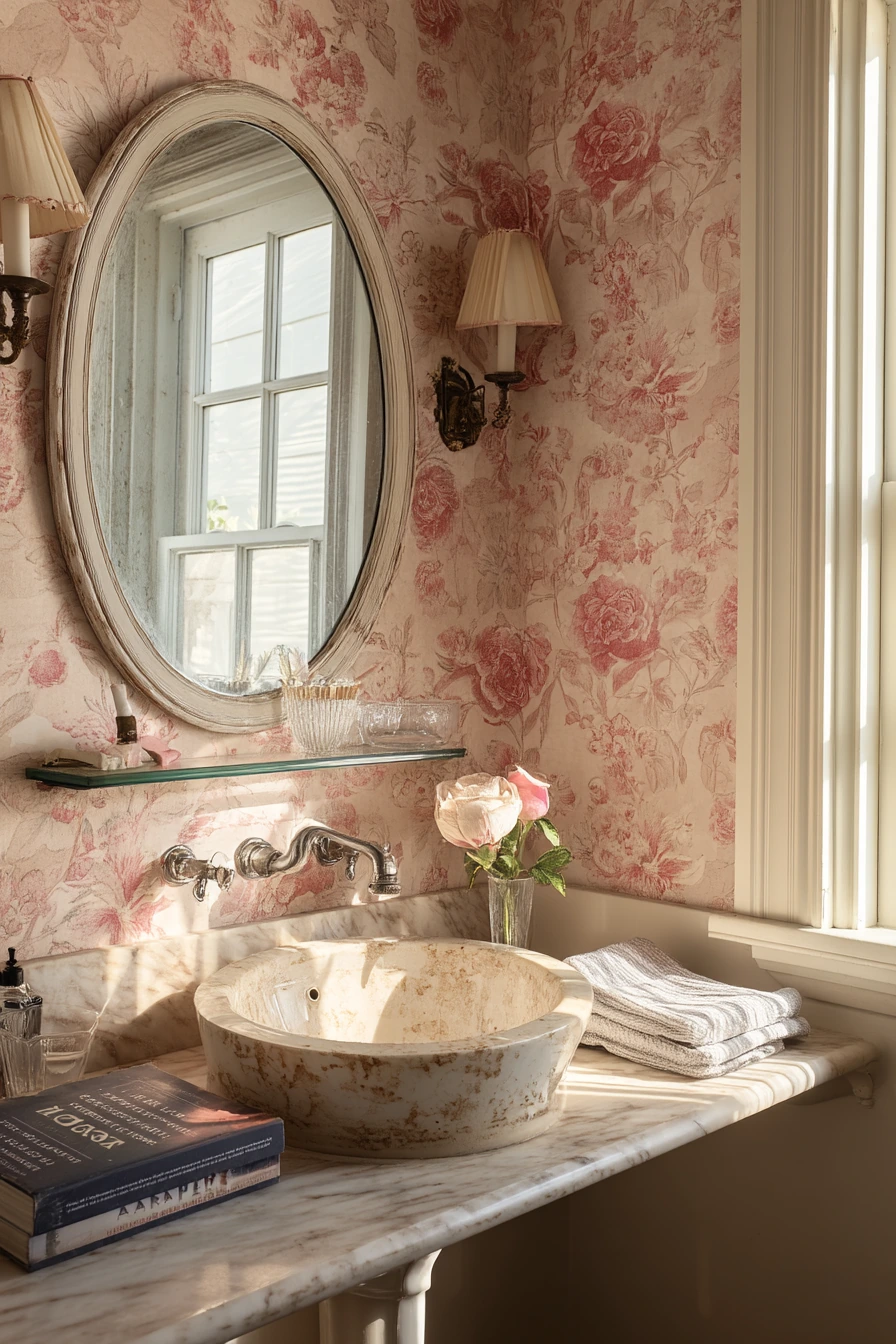 bathroom wallpaper ideas 15