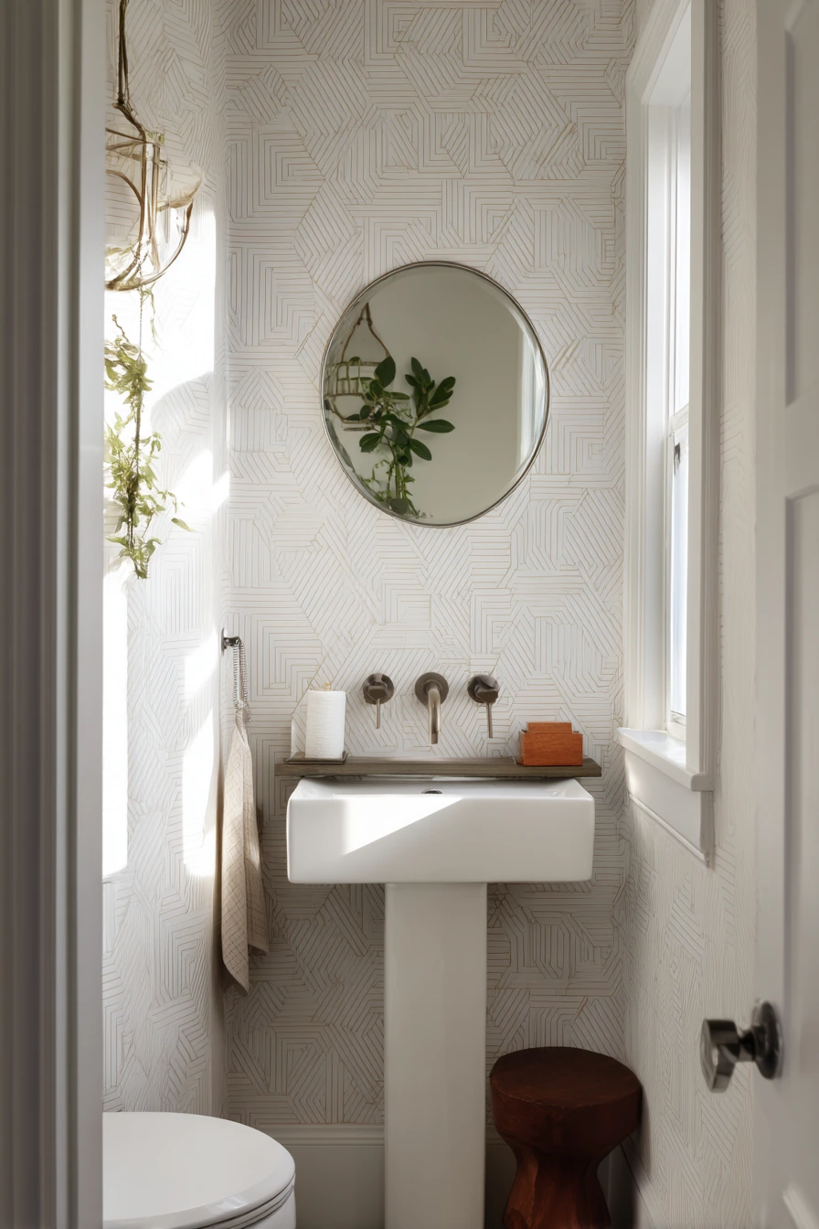 bathroom wallpaper ideas 23