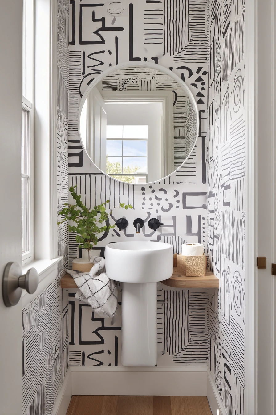 bathroom wallpaper ideas 24