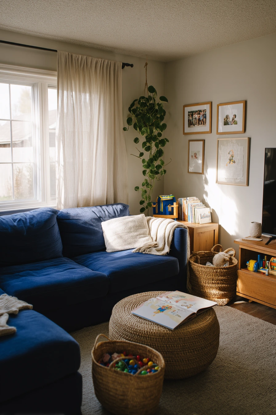 blue couch living room ideas 2
