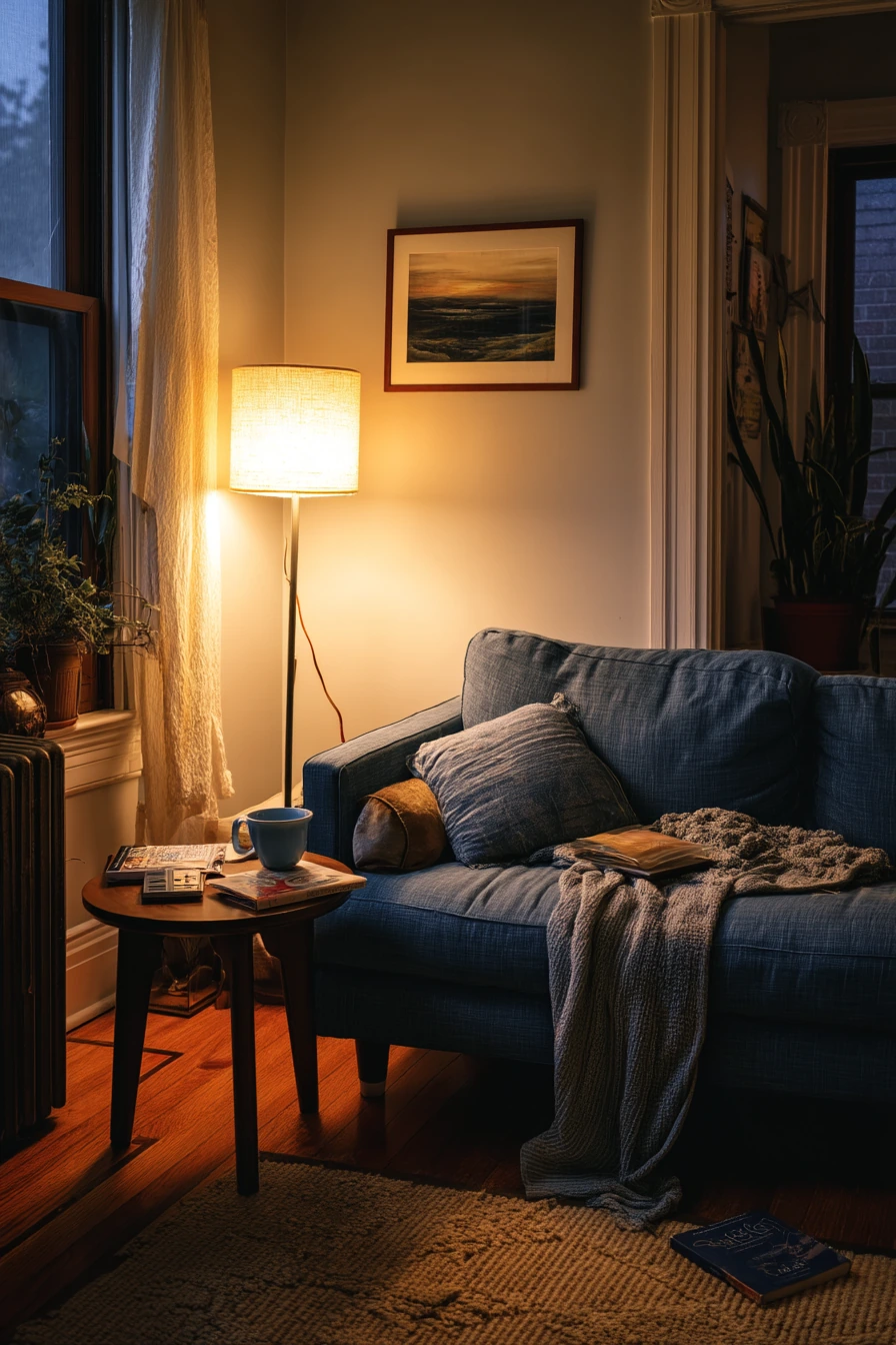 blue couch living room ideas 20