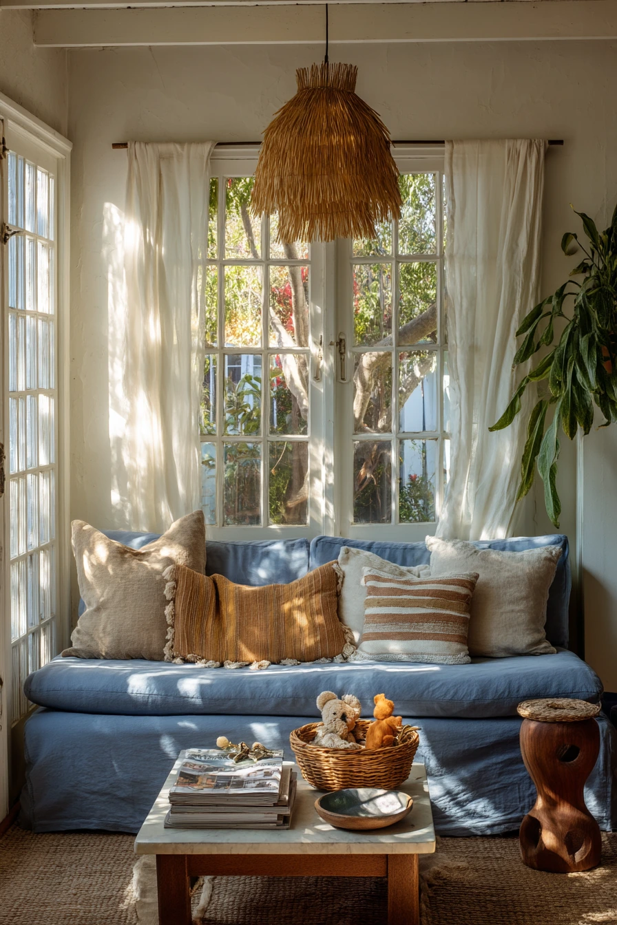 blue couch living room ideas 28