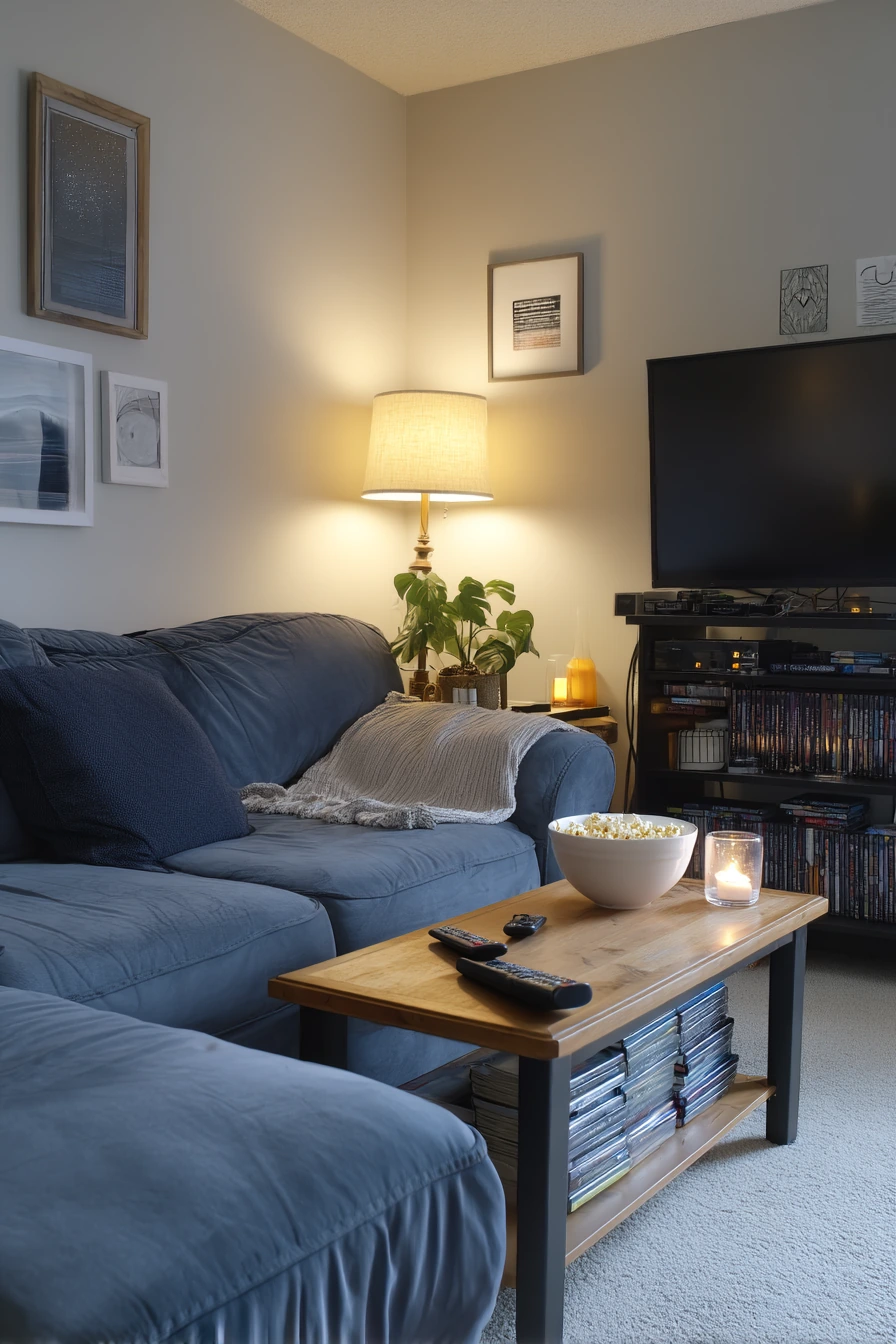 blue couch living room ideas 29