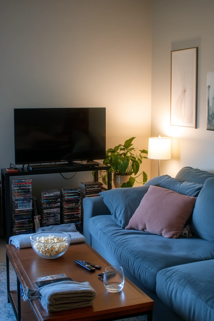 blue couch living room ideas 31
