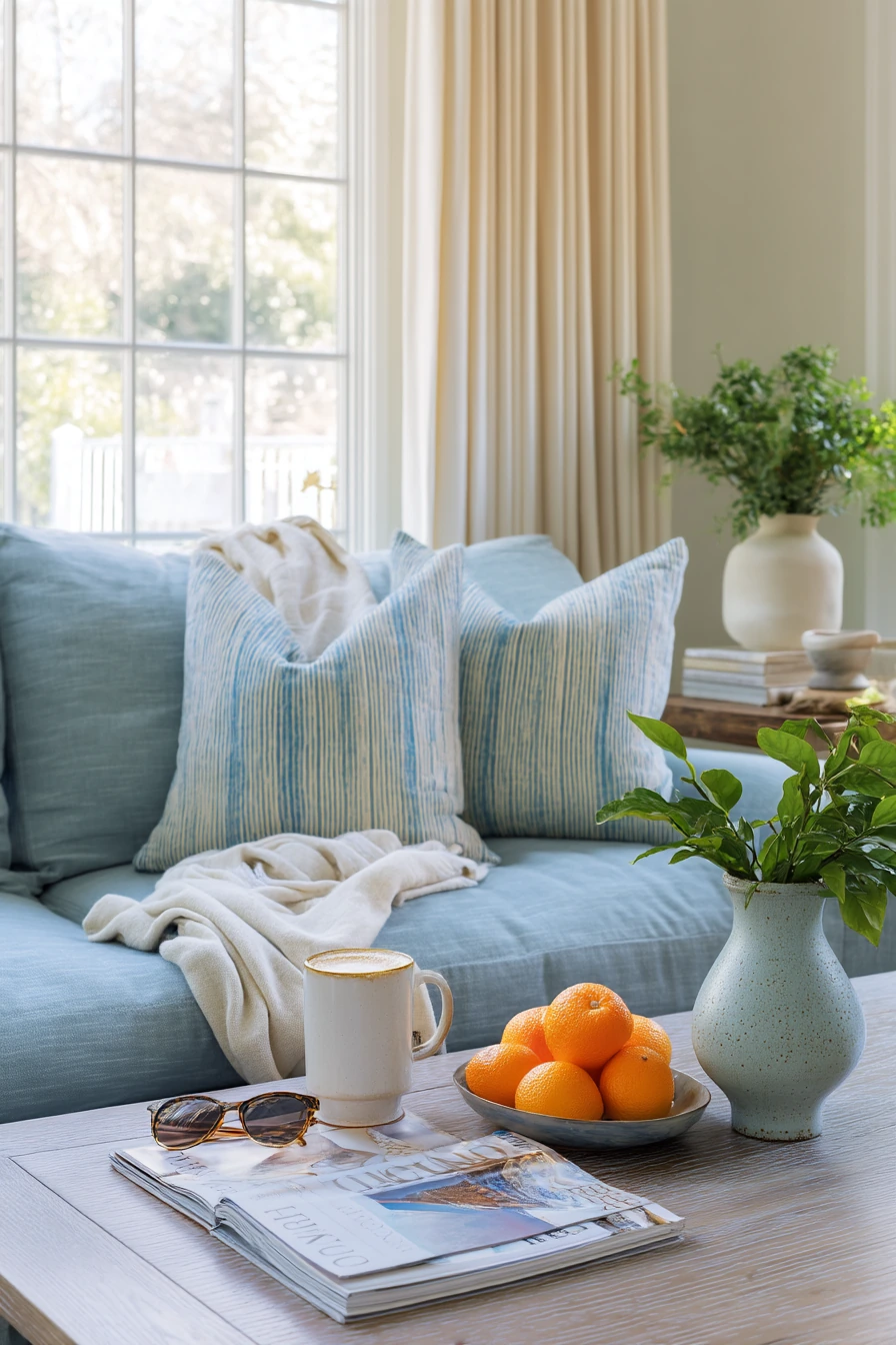 blue couch living room ideas 39