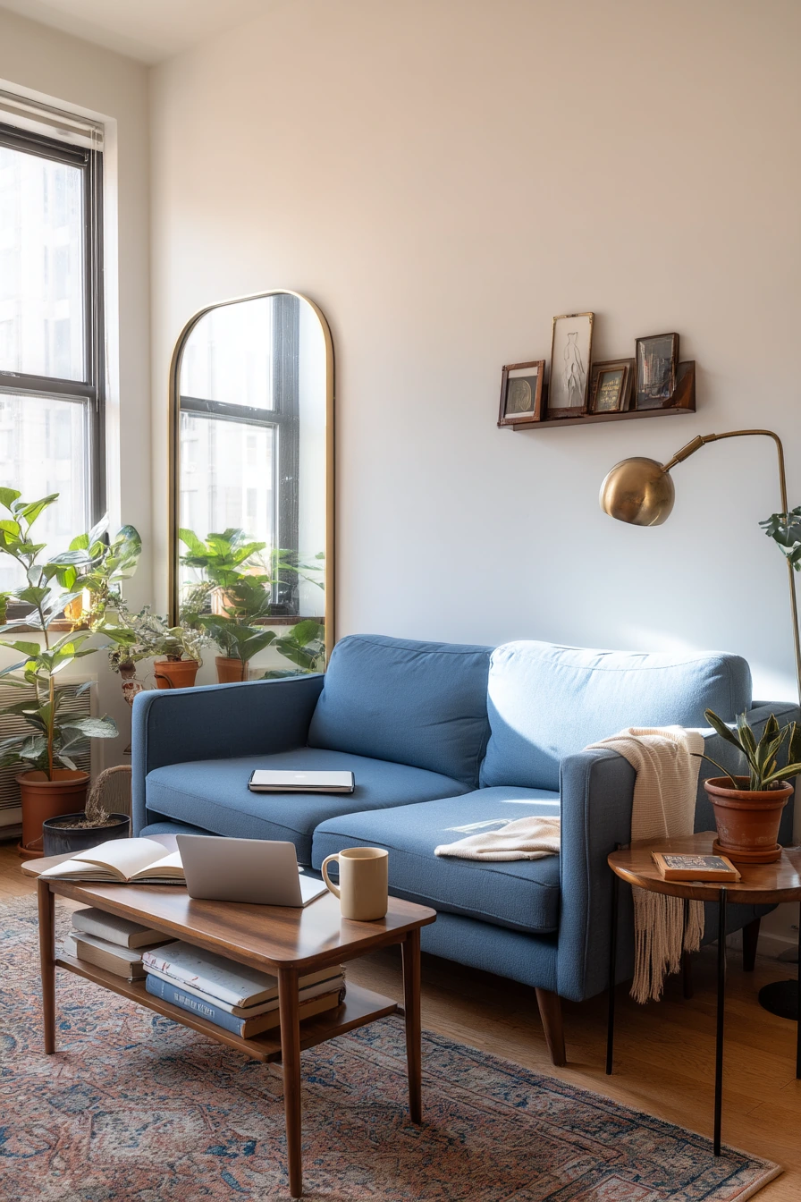 blue couch living room ideas 7