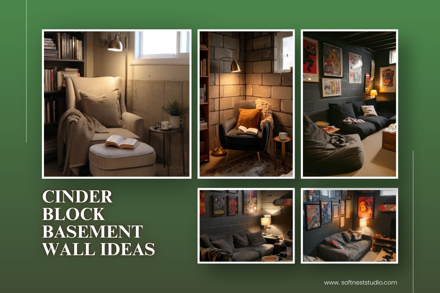cinder block basement wall ideas
