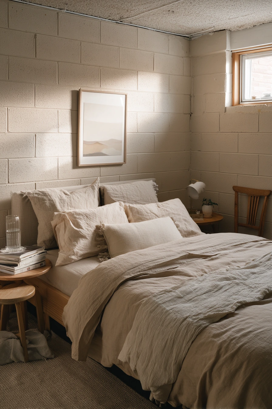 cinder block basement wall ideas 29
