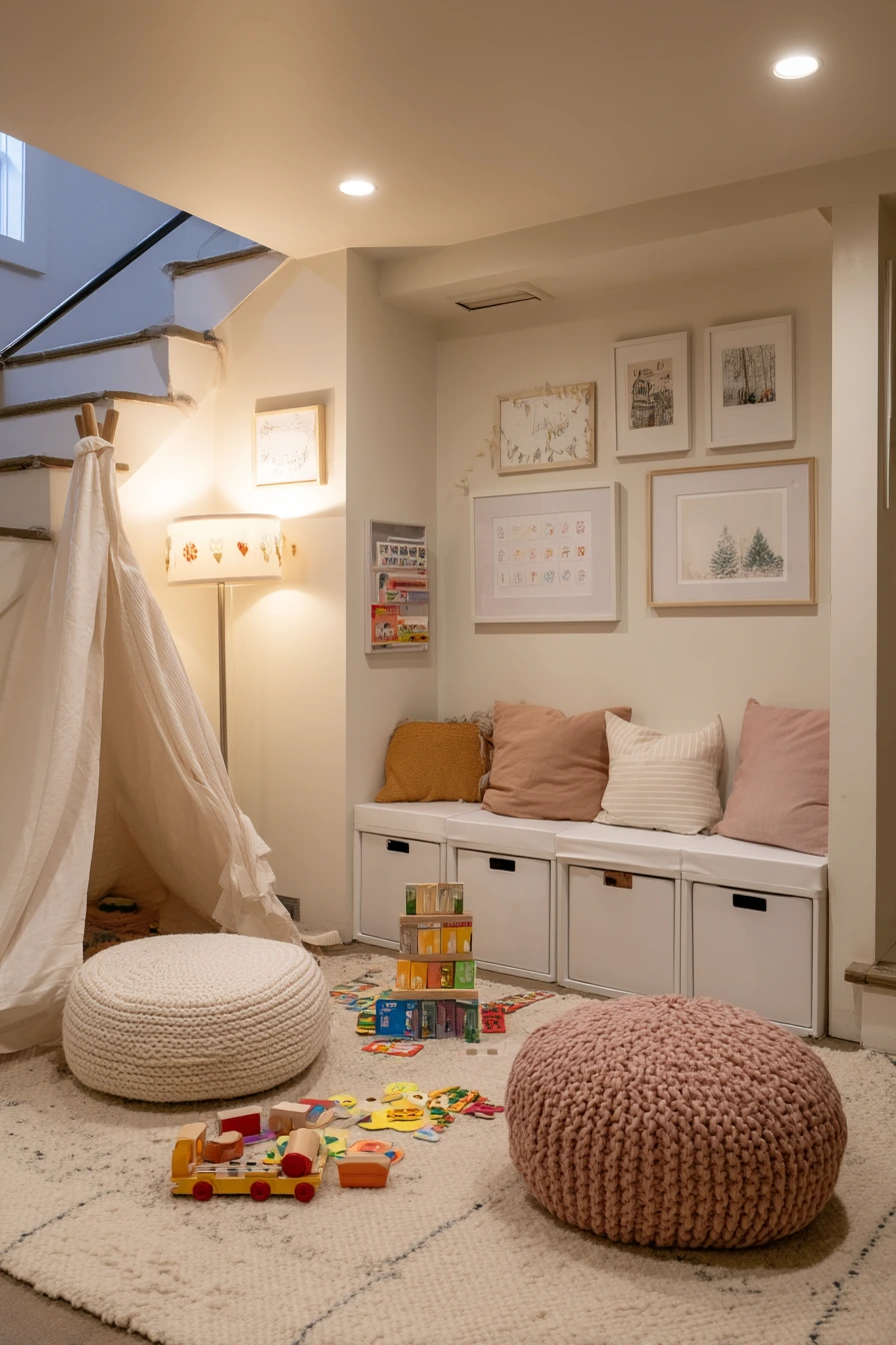 cozy basement ideas 13