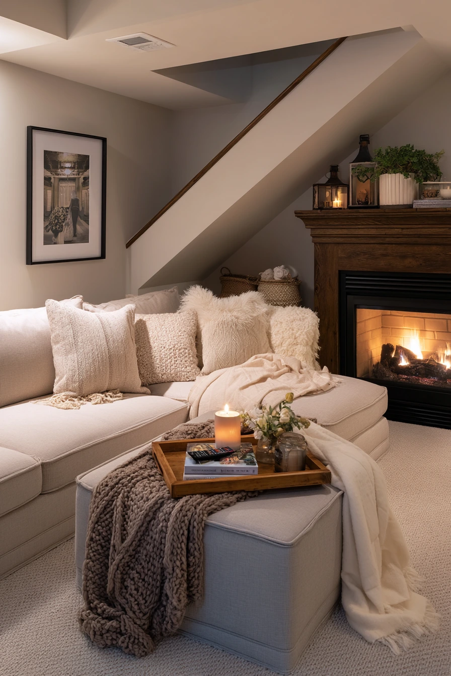 cozy basement ideas 37