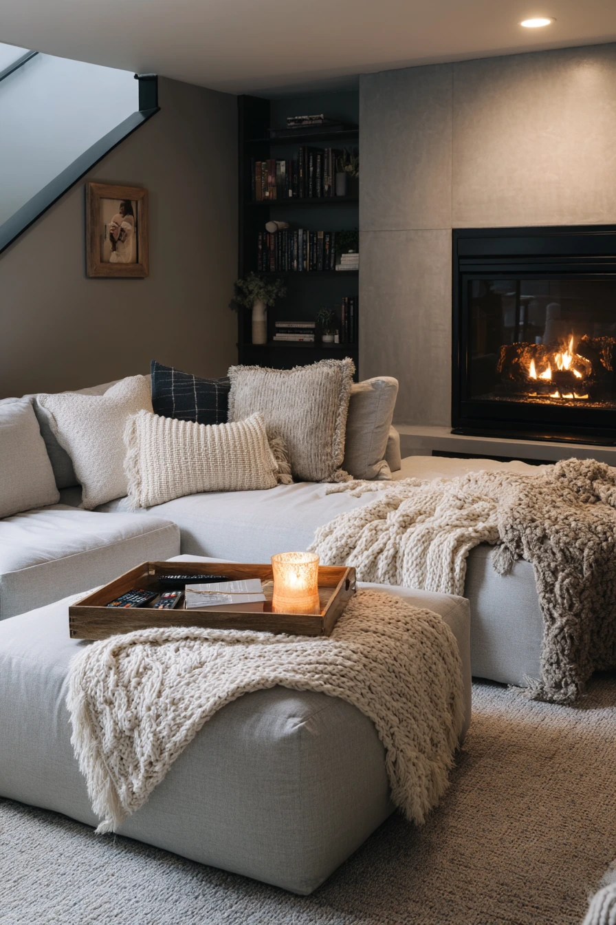 cozy basement ideas 38