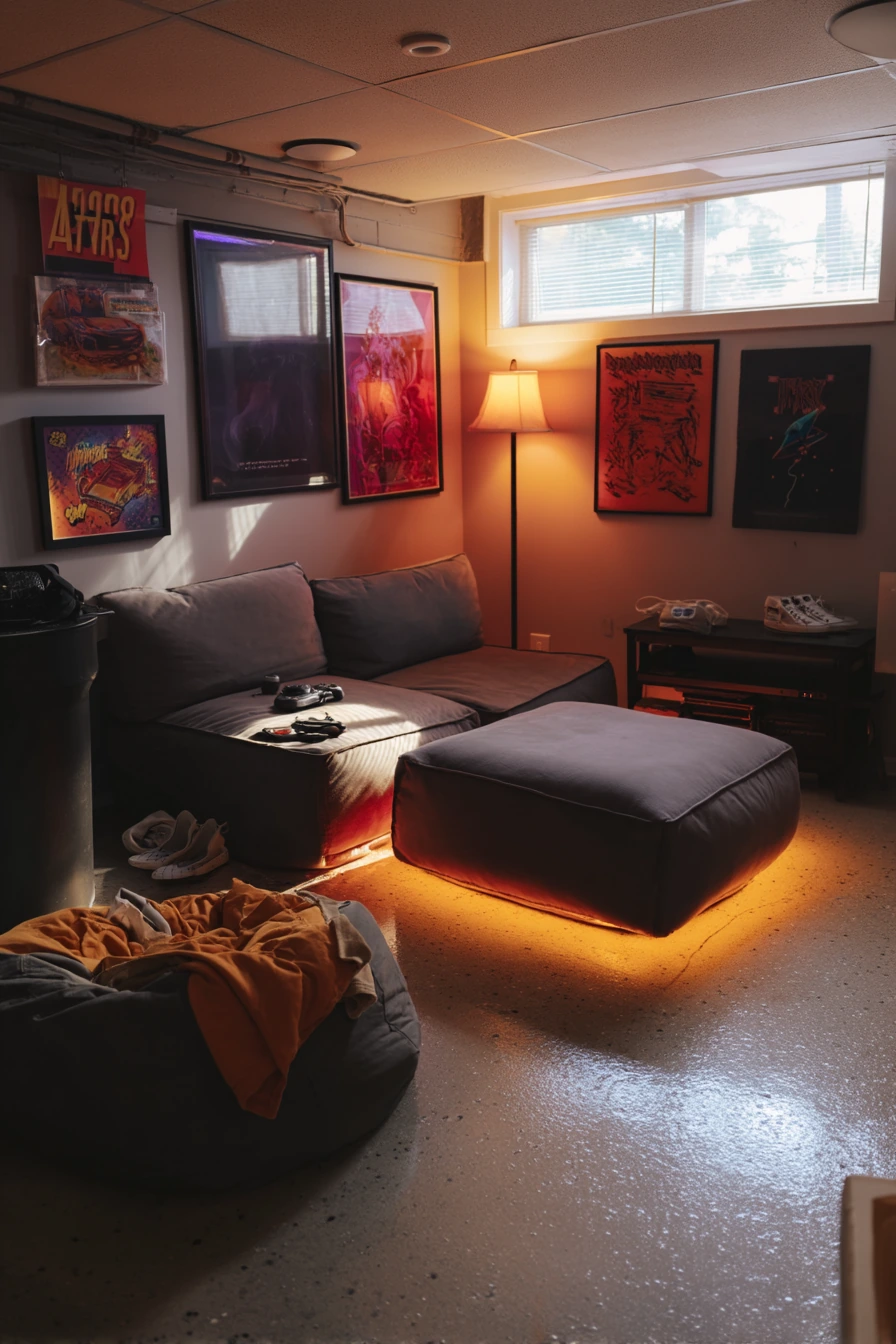 epoxy basement floor ideas 16