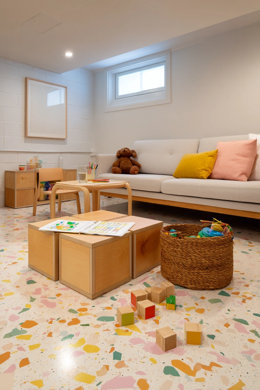 epoxy basement floor ideas 31