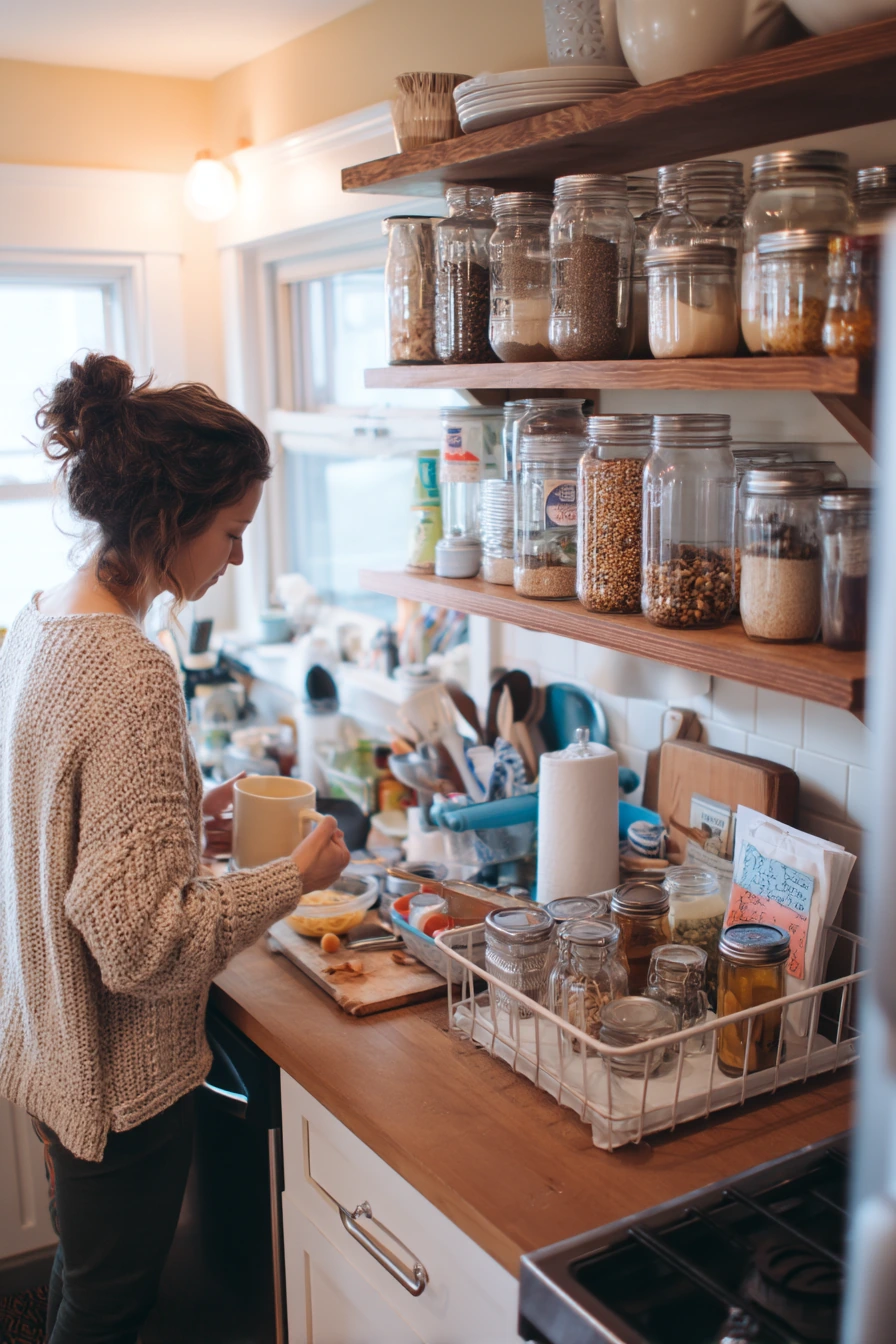kitchen cabinet organization ideas 11