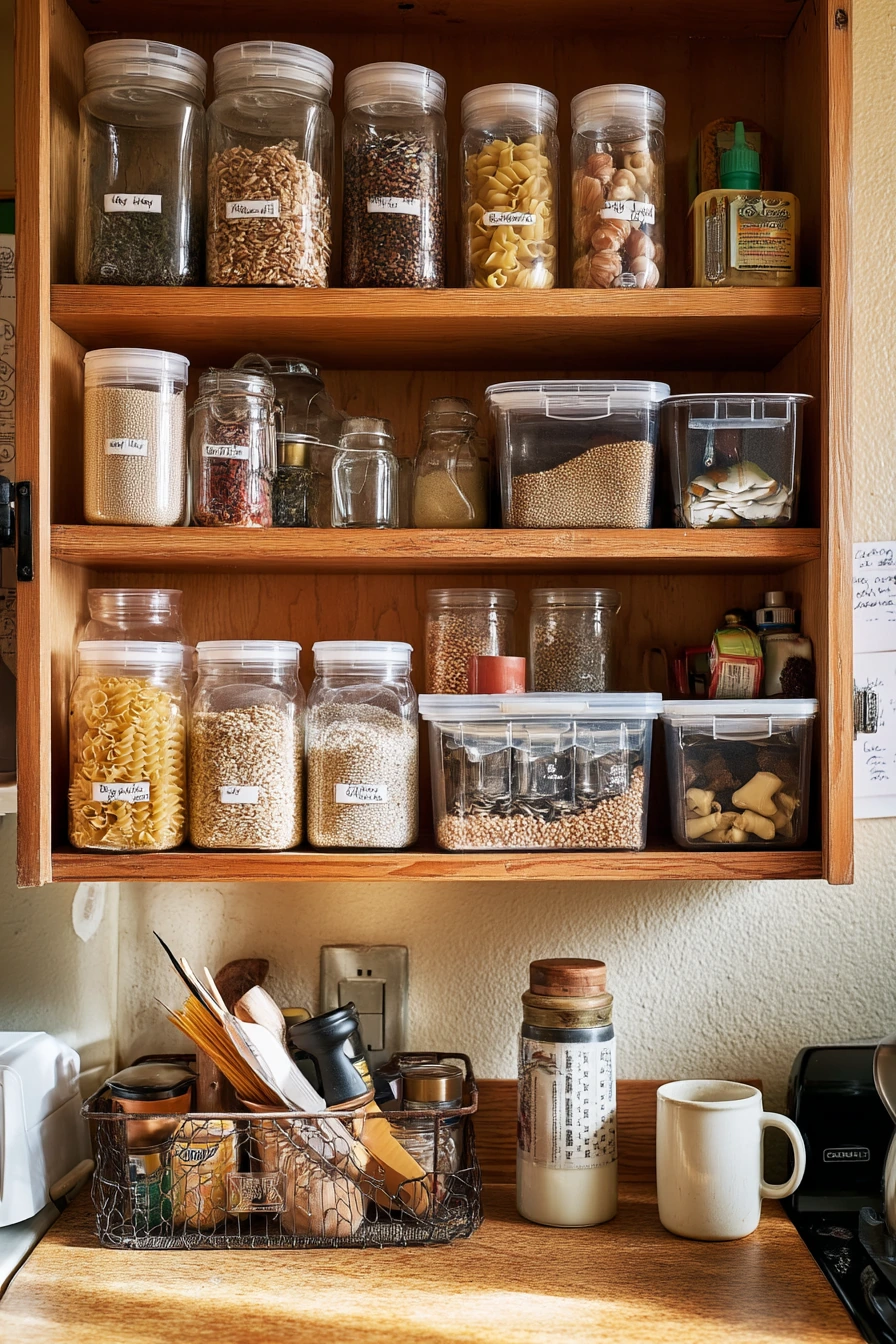 kitchen cabinet organization ideas 12