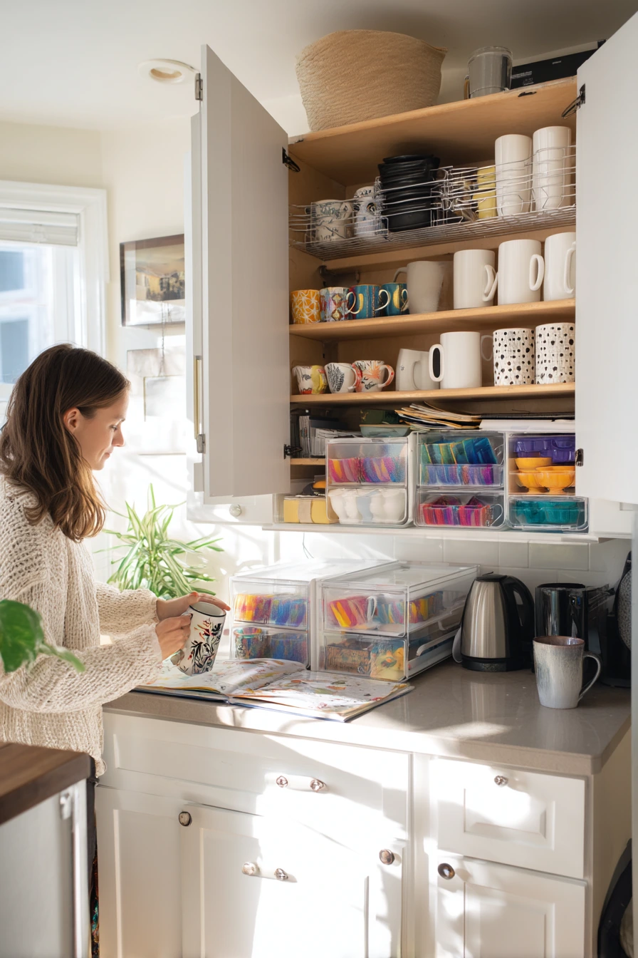 kitchen cabinet organization ideas 14