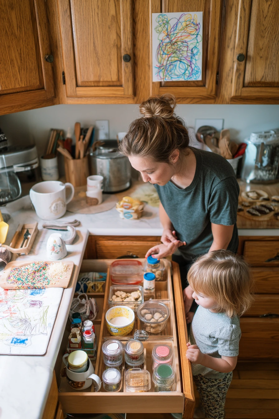 kitchen cabinet organization ideas 28