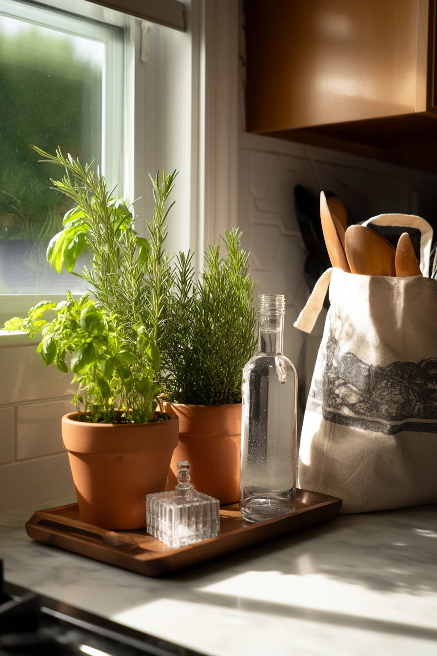 kitchen counter decor ideas 23