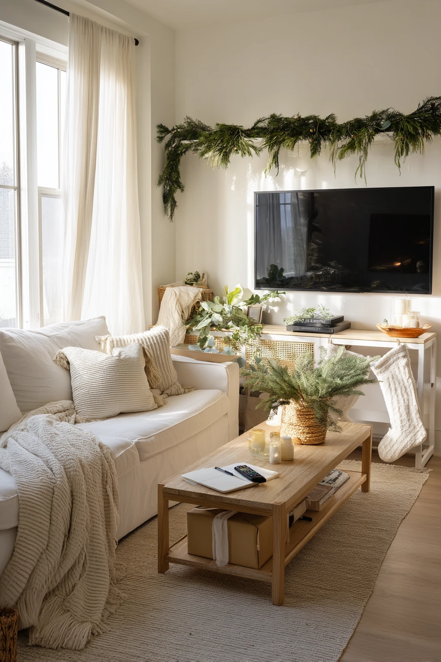 living room christmas decor ideas 12