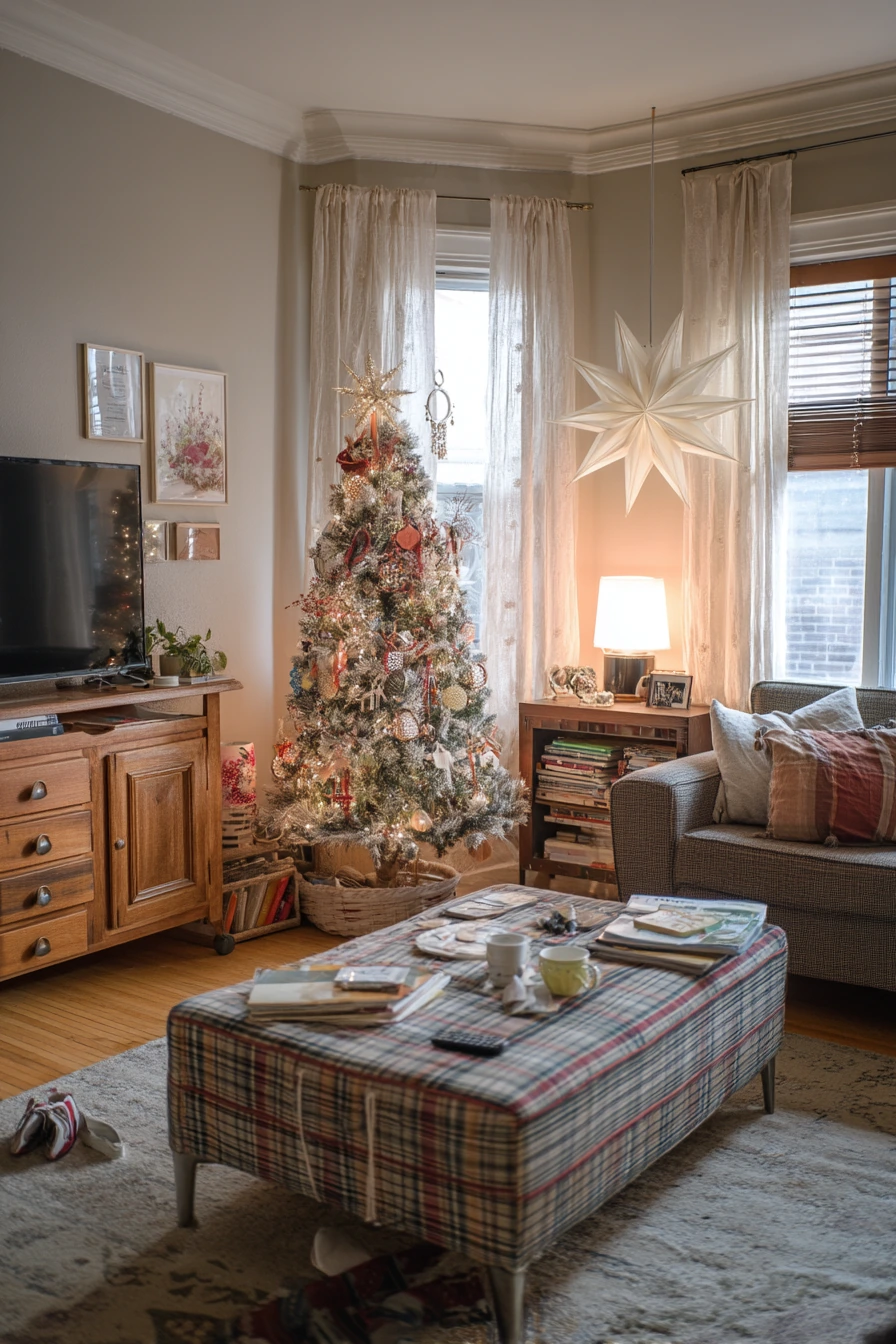 living room christmas decor ideas 16