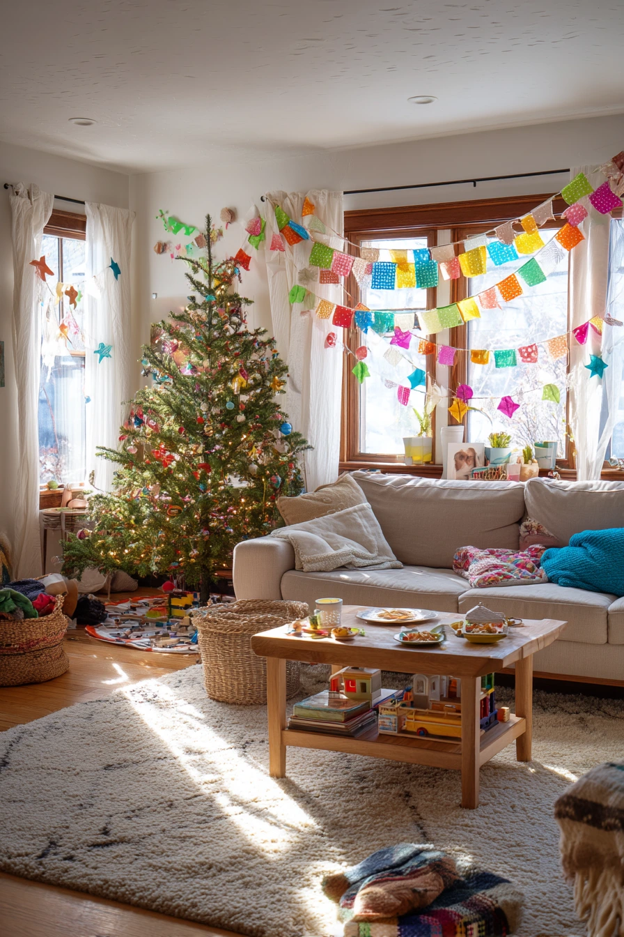 living room christmas decor ideas 27