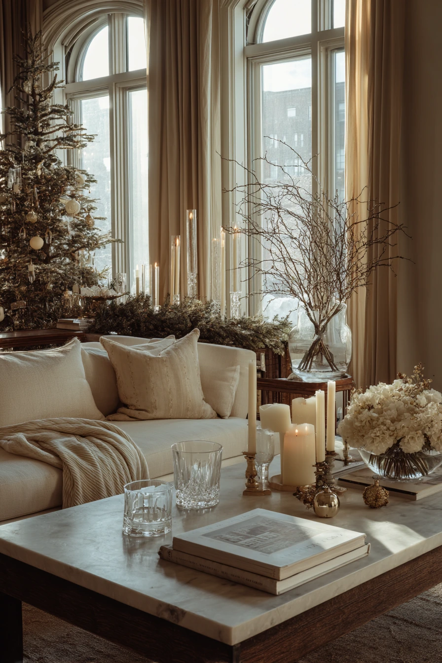 living room christmas decor ideas 31