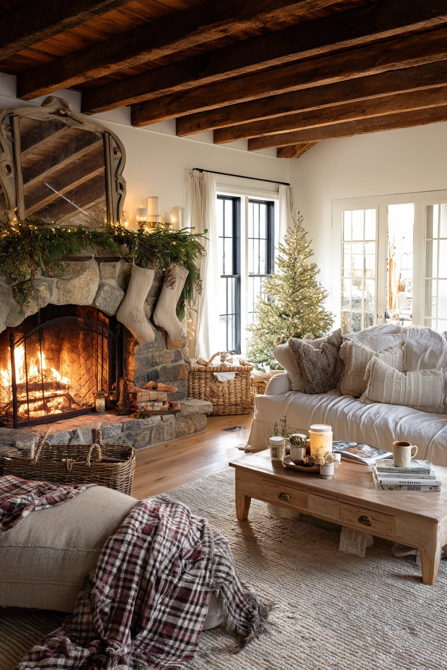 living room christmas decor ideas 35