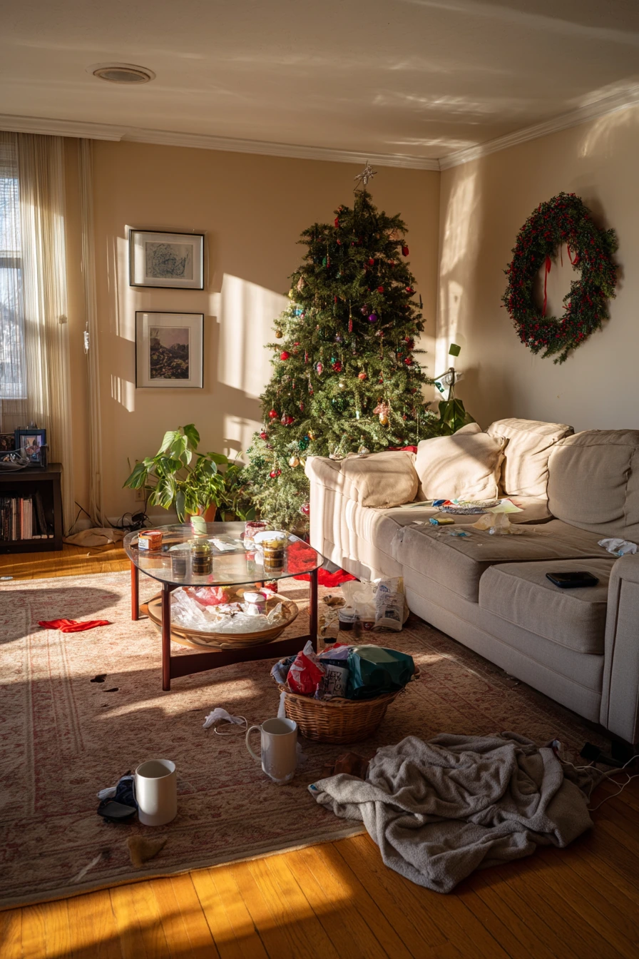 living room christmas decor ideas 37