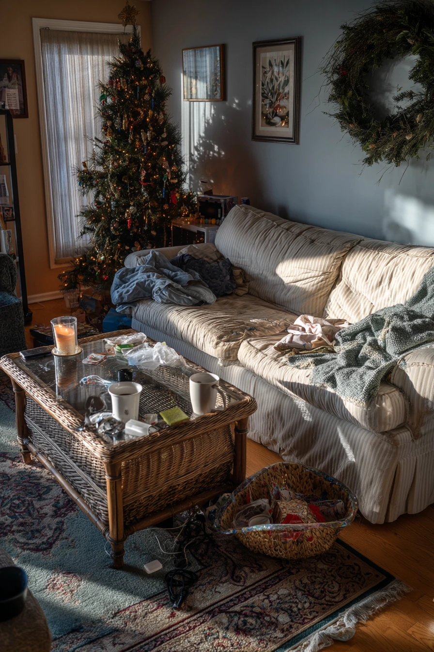 living room christmas decor ideas 38