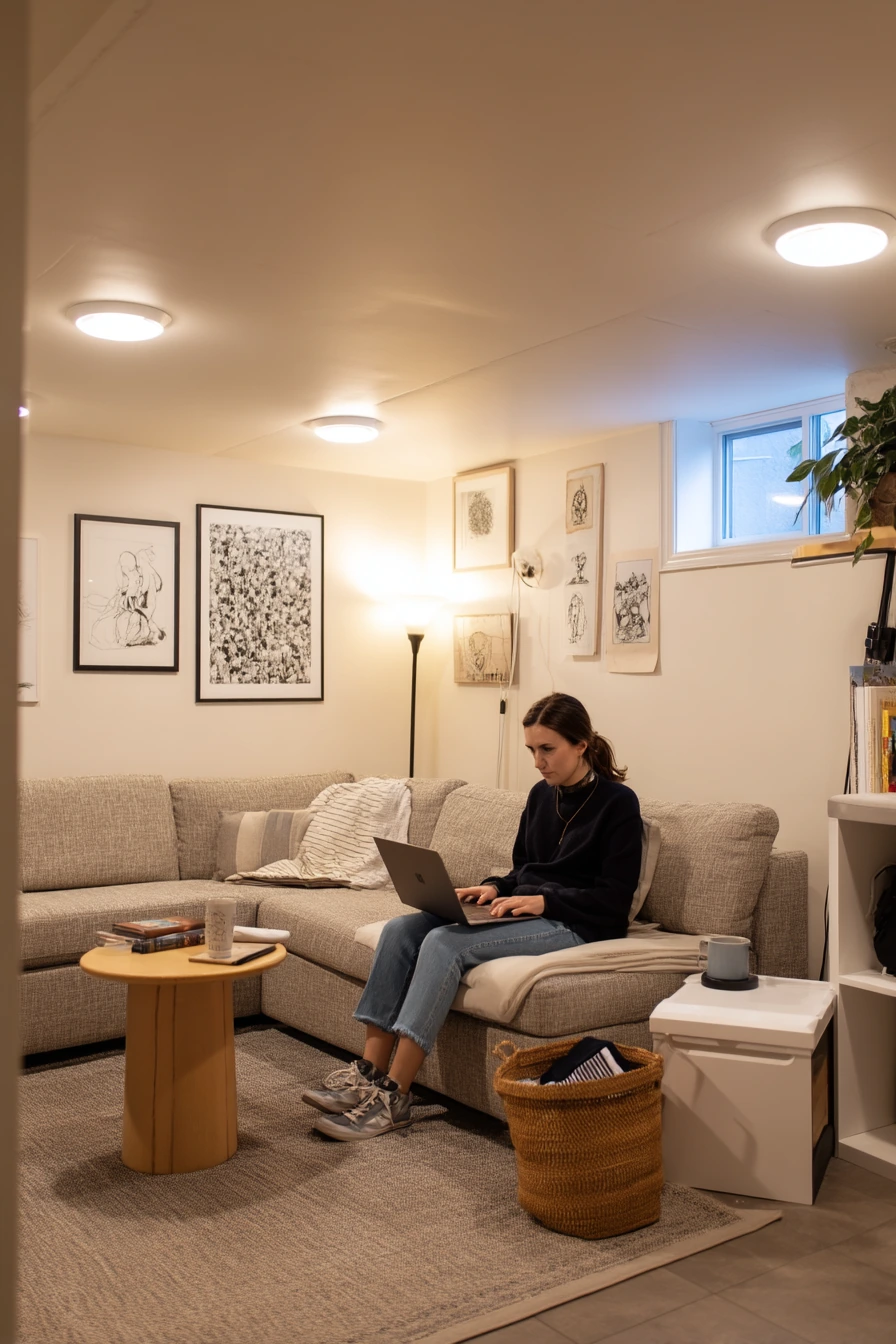 low basement ceiling ideas 5